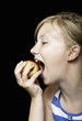 Girl with apple