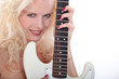 Woman with her guitar