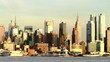 Manhattan skyline from New Jersey at sunset, time lapse