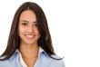 Casual woman smiling