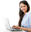 Woman in a call center