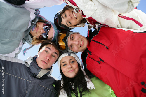 Photo: Group of teenagers in a circle Group of teenagers in a circle
