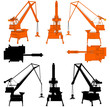 Shipyard Crane Vector 07