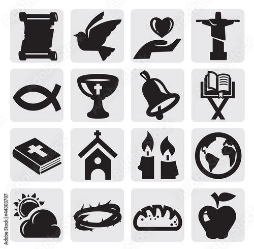 Vector: religion set religion set