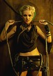 Blond girl in a bunker