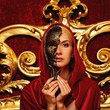 Woman portrait with a carnival mask