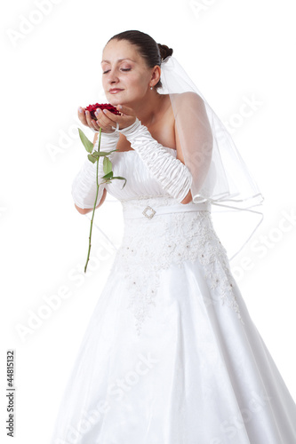 Photo: Bride with red rose Bride with red rose