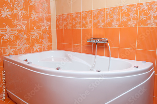 Photo: Bath tub with candles Bath tub with candles