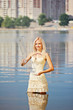 Photo: Girl with splashing water Girl with splashing water
