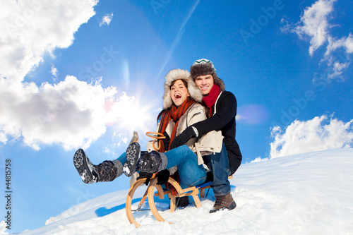 Photo: couple winter holiday couple winter holiday