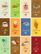 set of business cards with different dishes