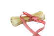 Hundeknochen mit roter Schleife
