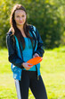 Woman and frisbee