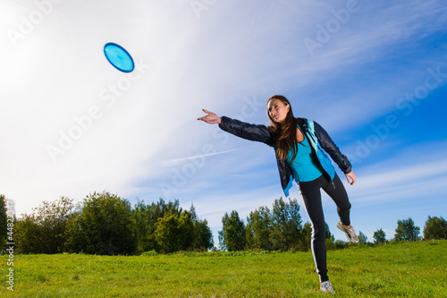 Photo: Disc and woman Disc and woman