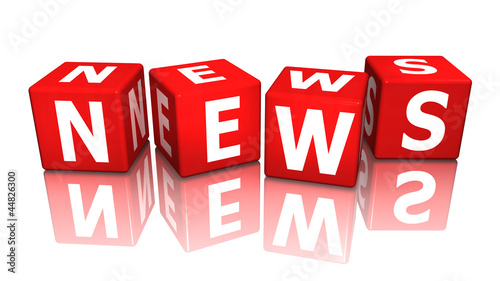 Illustration: würfel cube news 3D würfel cube news 3D