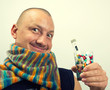 Man drinking pills