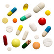 Many colorful pills