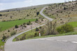 Photo: route nationale sinueuse virages dans la campagne route nationale sinueuse virages dans la campagne