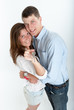 Loving couple and keys