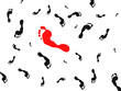 Illustration: red footprint red footprint