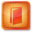 orange exit door icon