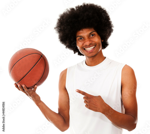 Photo: Basketball player holding ball Basketball player holding ball