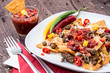 Plate with hot Nachos