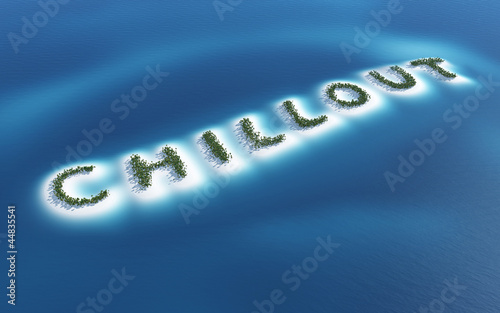 Illustration: Chillout - Insel Konzept Chillout - Insel Konzept
