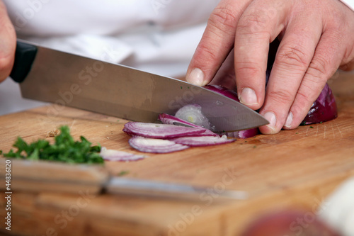 Photo: Chef shopping onions Chef shopping onions