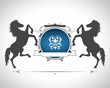 Vintage emblem with horses with a place for Your text