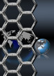 Business hexagon background