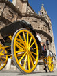 Old-fashioned carriage near cathedral, Seville, Spain