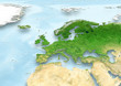 map, Western Europe, physical, political