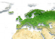 map, Western Europe, white, physical, political