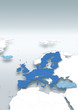 map, Western Europe, white, grey, European Union, relief map, political