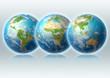 globe, worlds, Asia, USA, clouds, grey, reflection