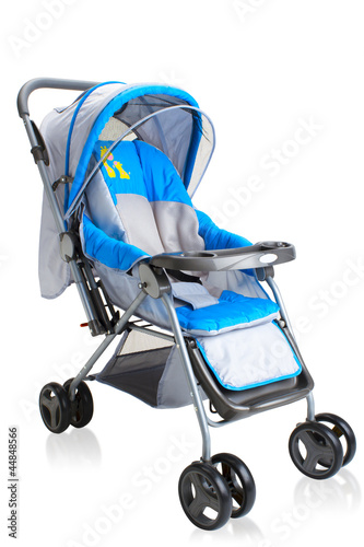 Photo: Baby pram carriage on white Baby pram carriage on white