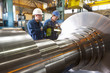Engineer working on metal machinery