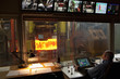 Man working in steelworks control room