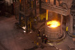Engineers working in forged steel foundry