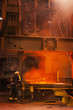 Engineer working in forged steel foundry