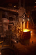 Engineers working in forged steel foundry
