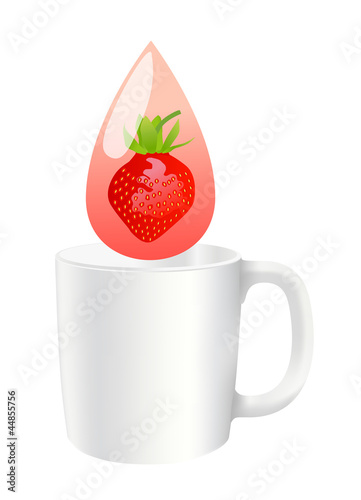 Vector: Fresh strawberry juice drop concept background vector Fresh strawberry juice drop concept background vector