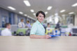 Portrait of smiling businesswoman in office