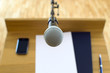 Microphone at the speech podium