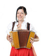 Frau mit Akkordeon