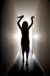 horror silhouette with knife