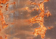Zahn der Zeit, rostige Metalloberfläche