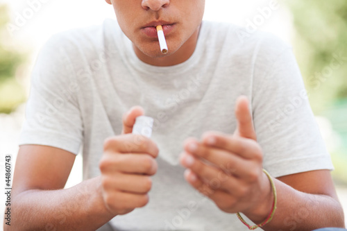 Photo: Young man smoking Young man smoking