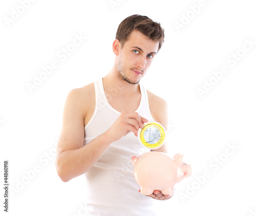 Photo: Businessman with piggy bank Businessman with piggy bank
